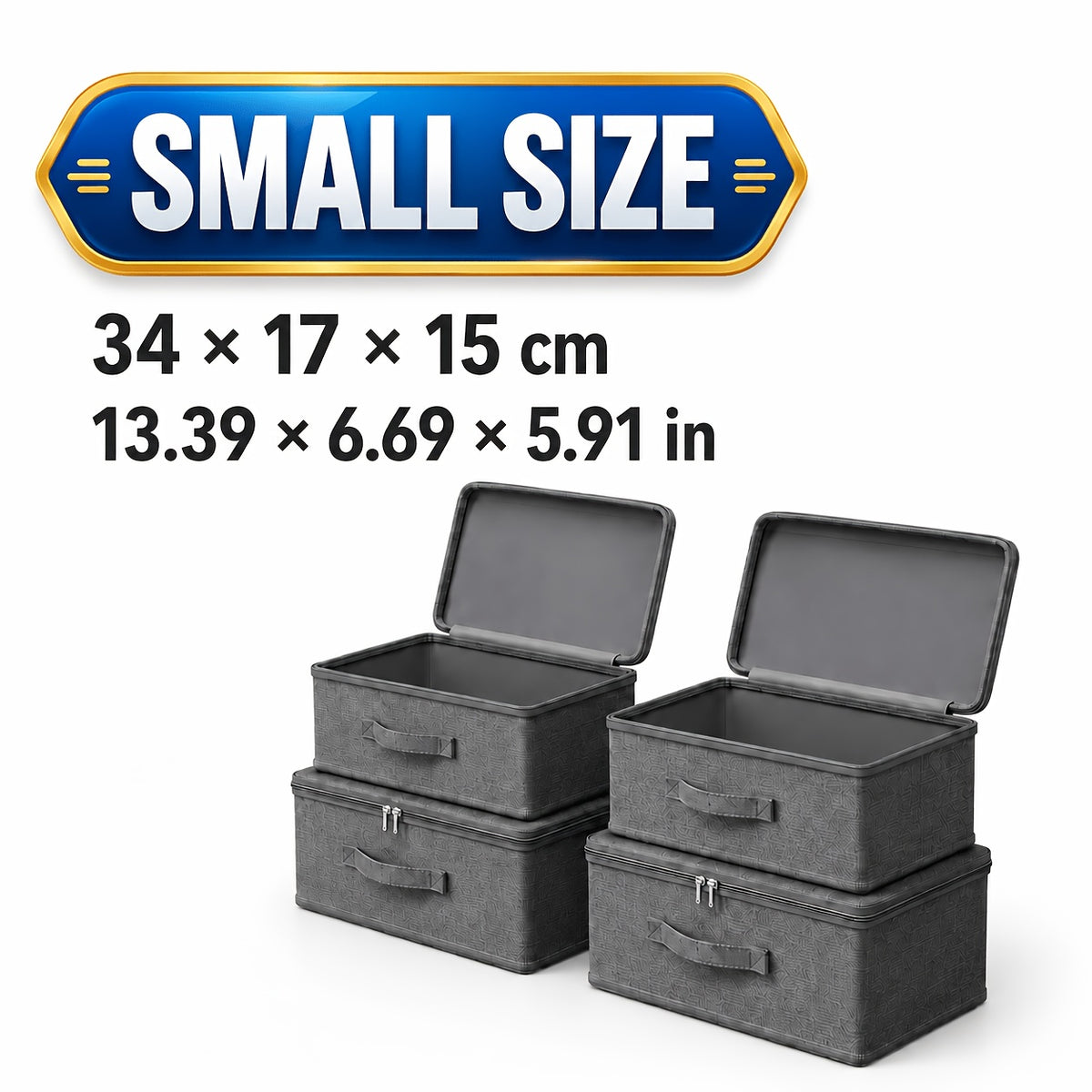 4-Pack, Extra Large Clothes and Quilt Storage Boxes, Foldable Waterproof Storage Bags for Organizing Clothes and Quilts, Suitable for Wardrobes, Bedrooms, Kitchens, Books, Multi-Functional Storage Organizer Boxes