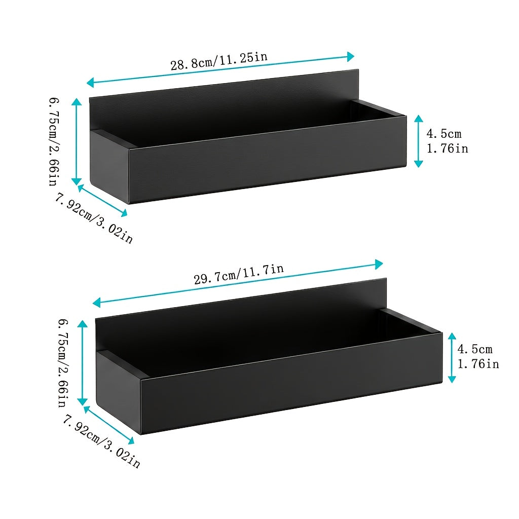 2/4 Movable Metal Refrigerator Magnetic Storage Rack, Multi-purpose Kitchen Bathroom Storage Box, Space-saving Multi-functional Organizer, Simple Appearance.