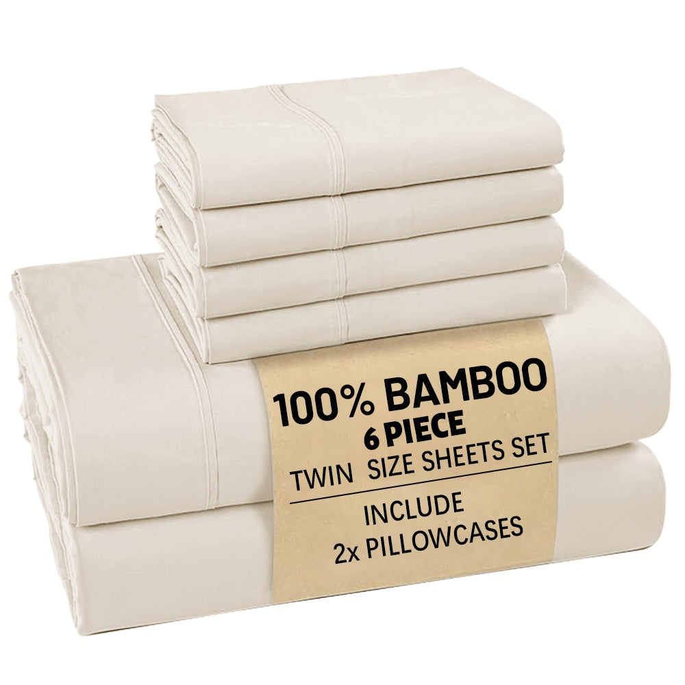 [Deep Sleep] 4/6pcs Bamboo Bed Sheet Set, Luxury Soft & Cooling Sheet Set For Hot Sleepers, 5 Star Hotel Experience Bed)Child Sheets Sets Deep Pocket Up To 16"Breathable Bedding For Room, Hotel 2200TC Bedding Sheets Queen Bed Sheets W/ Random Color