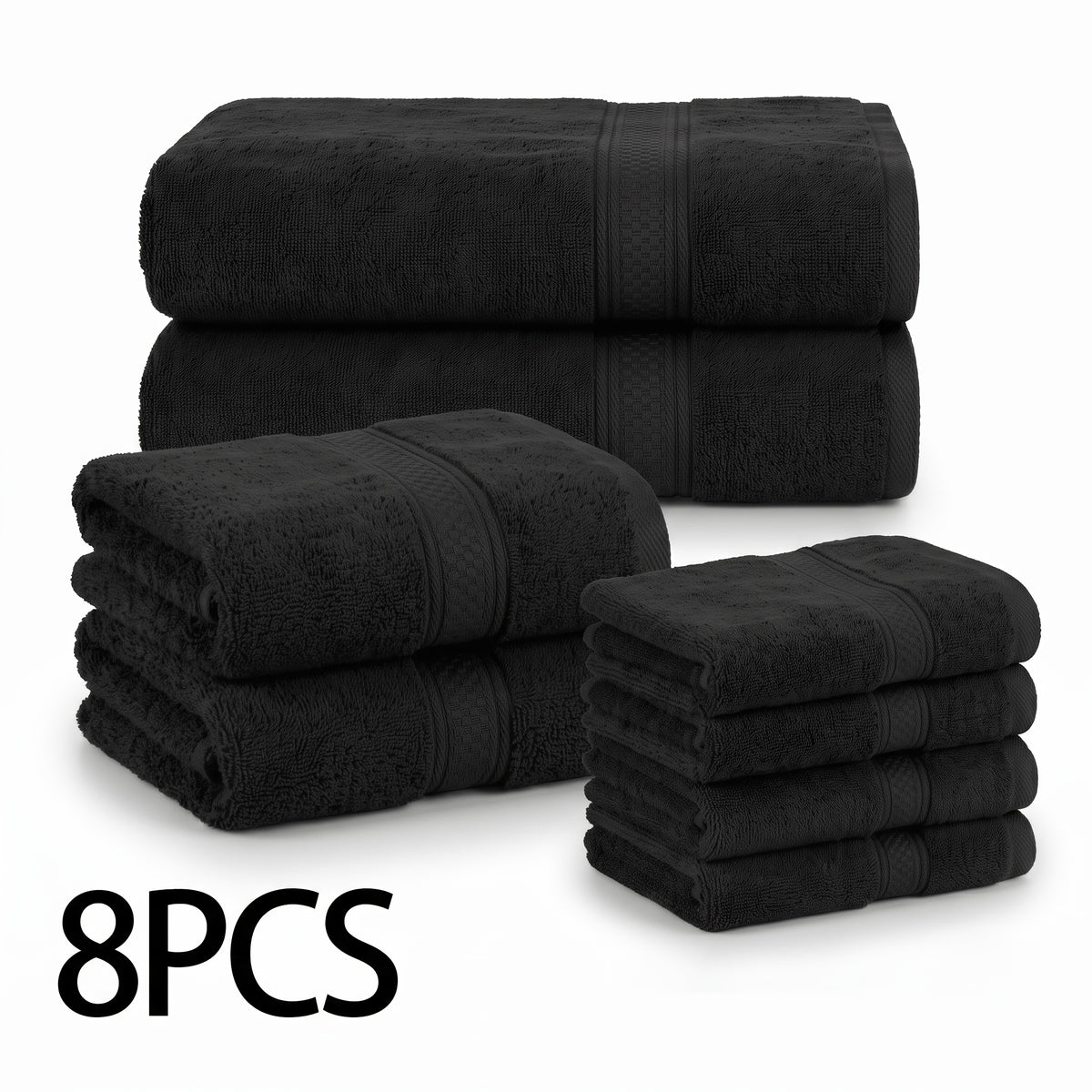 16pcs/8pcs 2 Bath Towels, 2 Hand Towels, 4 Washcloth, Towel Set Luxurious, Soft, Skin Friendly, Good Water Absorption, Quick Drying, Thick Towel, Suitable for Families, Hotels, Travel, Valentine'S Day Gift for Couples, Wash Cloths