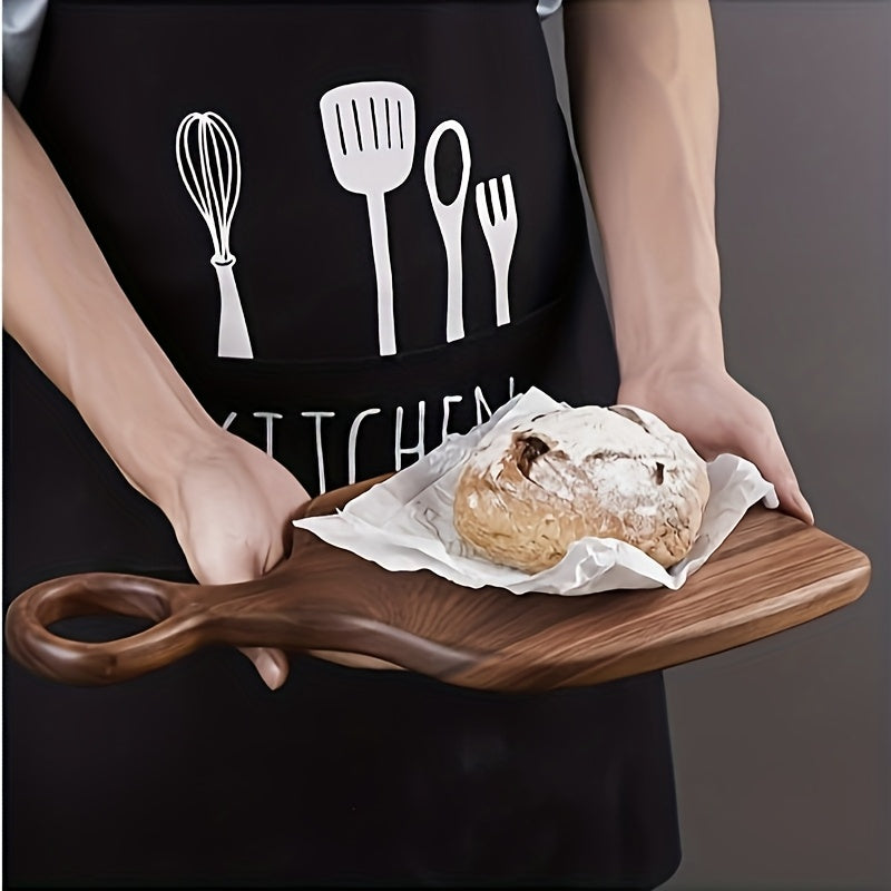 2pcs Walnut Wood Cutting Board Set - Heavy-Duty Reversible Chopping & Serving Board with Hanging Handle, Walnut Wood Grain - Heavy Thick Suitable for Meat, Bread, Cheese Prep - Holiday Gift (Christmas, Mother' Day)
