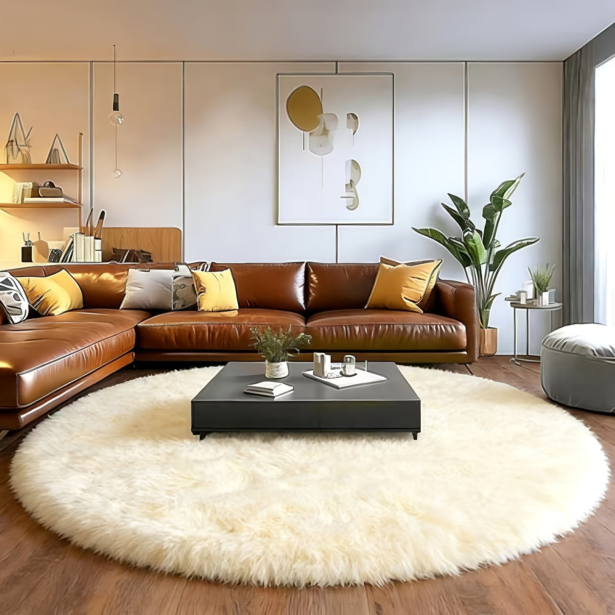 1pc Of Ultra Soft And Thick Fluffy Living Room Carpet, Non Slip, Soft, Comfortable, Fashionable, High-end, Available In Various Sizes And Colors. The Carpet Can Be Used for Bedroom, Dining Room, Living Room, And Office Decoration, Home Decoration