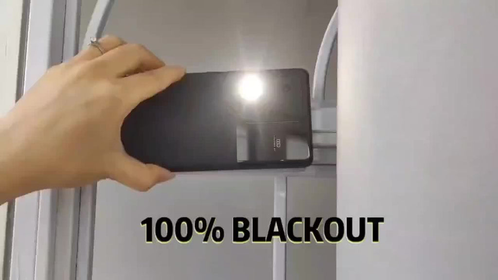 Set of 4 Complete Blackout Curtains for The Bedroom Featuring a Black-Coated Film for Total Light Blockage And Thermal Insulation with Ring Top Design