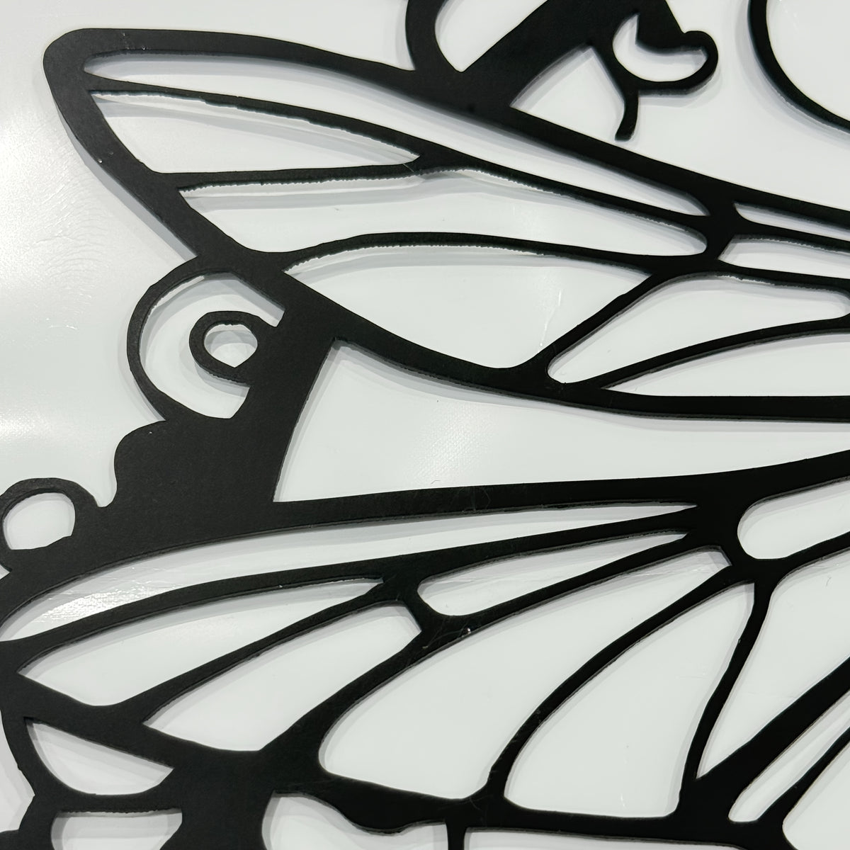 Dragonfly Wall Decoration in Black Metal with Scrollwork Frame, 10, 12 or 15 Inch Nature Inspired Art for Home, Patio Styling and Gifts for Mom