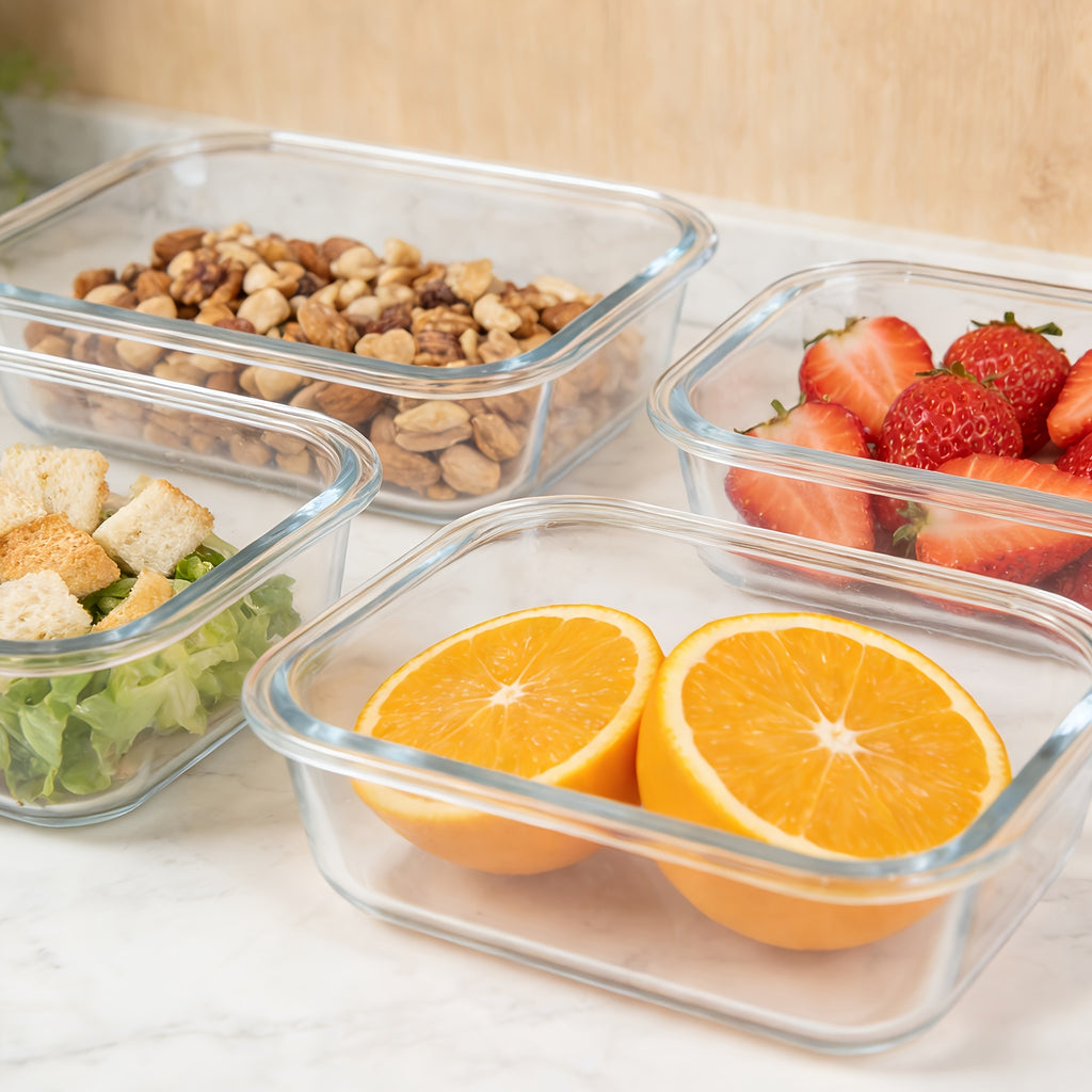 24pcs (12 Lids+12 Glass Bowl) Borosilicate Glass Food Storage Containers with Airtight Lids, Ideal for Meal Prep, Lunches - Microwave and Dishwasher Safe