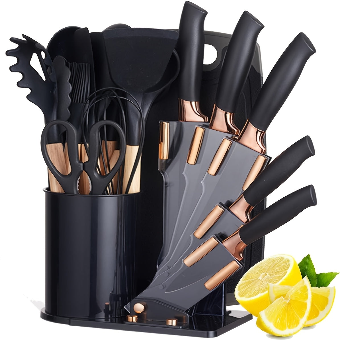 19 Sector Set And Knife Set, Perfect for Outdoor Camping - Heat-Resistant, Non-Stick, Wooden Handle, Easy to Clean - Perfect for Women'S Cooking Gifts, New Year'S And Valentine'S Day