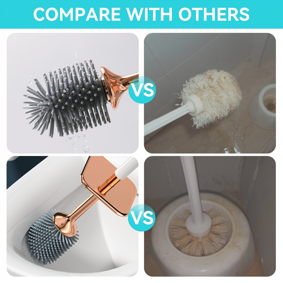 1 Set Of Ergonomic Toilet Brush Set, Odor-resistant, Easy to Clean And Store, Ideal for Bathroom Essentials, Christmas Essentials