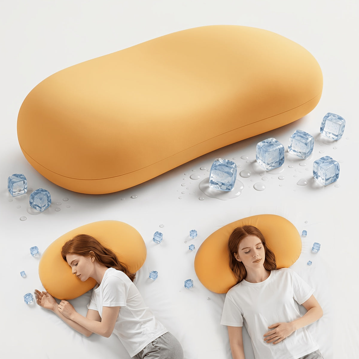 1pc Cloud Pillow for Neck Support, Ergonomic Contoured Design with Cooling Cover, All-Season Cooling Bed Pillow, Machine Washable, Multi-Color Options