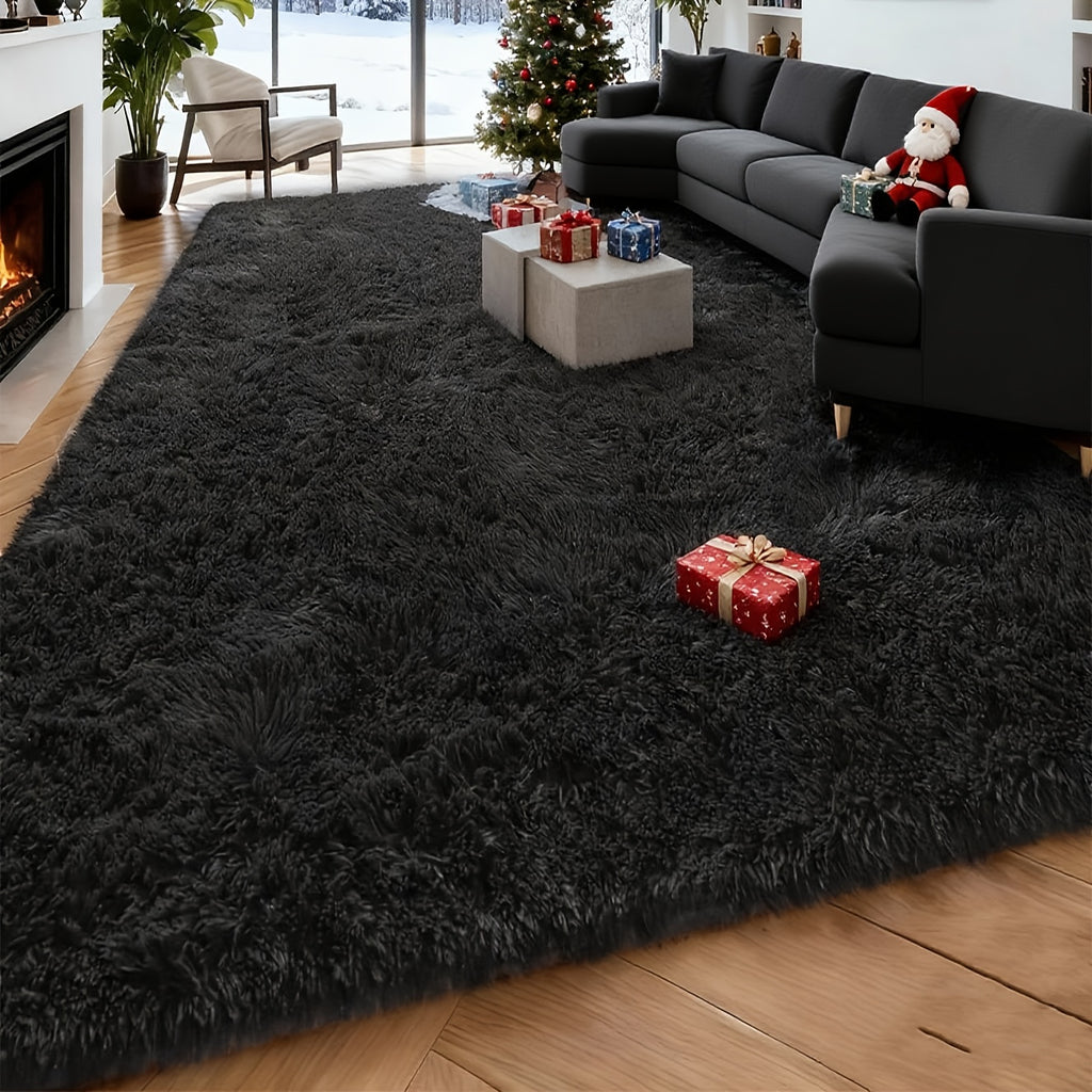A Super Soft Thick Plush Carpet, Fluffy And Soft, Suitable for Bedroom Indoor Carpet, Non-Slip Soft Machine Washable Carpet,Ideal for Bedroom, Living Room,Study, Dorm,,Home Decor, Christmas Gift, Christmas Decor