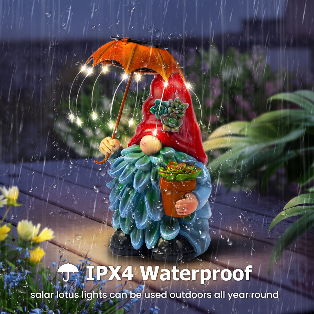 Elf Resin Statue Solar Light, Home Decor Collectible Figurines, Perfect Gift For Mother'S Day, Thanksgiving, Christmas, Perfect For Desks, Decks, Patios, Balconies, Porches, Automatically Lights Up At Night