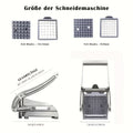 French Fry Cutter, Stainless Steel Potato Slicer and Vegetable Chopper Set for Carrots, Cucumbers, Onions and Everyday Home Kitchen Food Prep
