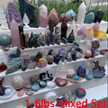 Mixed Crystal Stone Gift Box, Random Assortment in 1, 2 or 4 lb Options with Varied Decorative Shapes for Home Shelves, Office Displays and Collectors