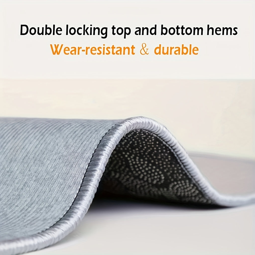 Non-Slip Laundry Runner with Rubber Backing Suitable for Bathing/Laundry/ Floor Mat, Machine Washable Gray Wood-Tone Farmhouse, Durable Floor Mat Suitable for Hallway, Rural Design for, Sturdy Structure