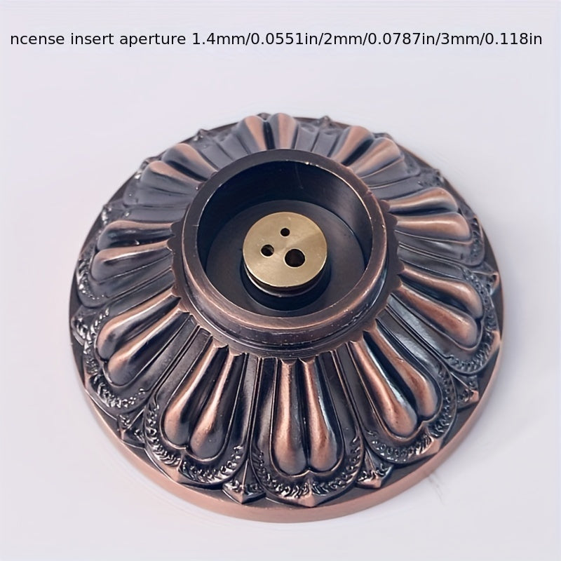 Metal Incense Stick Holder Featuring a Retro Vertical Design, Heart Sutra, Dragon, And Phoenix Motifs, Perfect for Home Or Office Ceremonial Decoration
