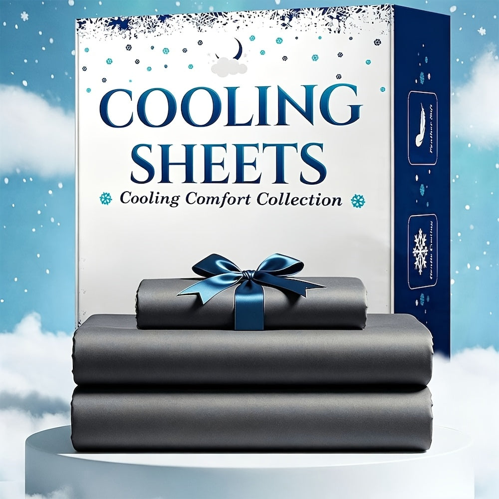 3/4pcs Cooling Bamboo Bed Sheet Set, Kids 4000 TC Extra Deep Pocket 20 Inch Bed Sheet, Luxury Soft Hotel & Cooling Sheet Set for Hot Sleepers, Wrinkle And Shrink Resistant, Fitted Sheet And Flat Sheet And Pillowcases