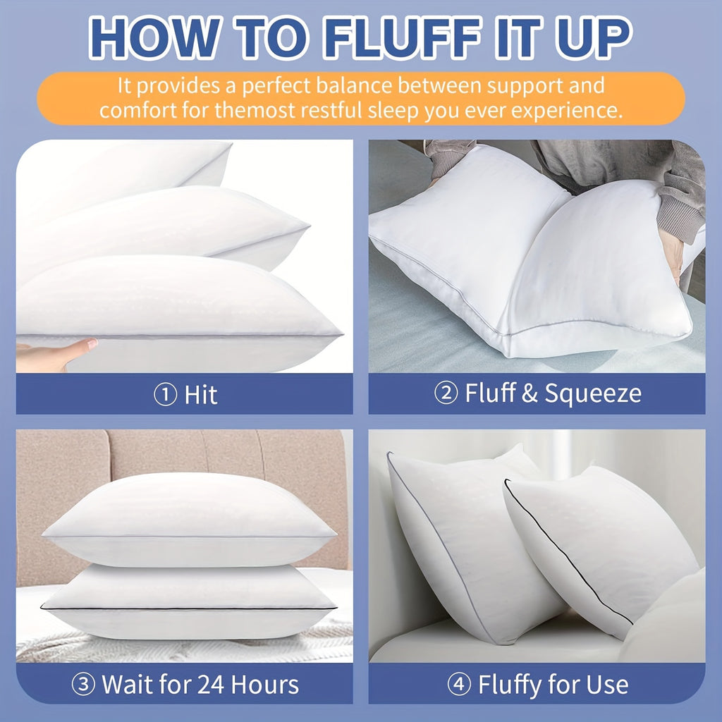 Bed Pillows for Sleeping-Queen Size Pillows Set of 2/ 4, Cooling Hotel Quality with Premium Soft Down Alternative Pillow for Neck Relief for Back, Stomach or Side Sleepers, Breathable, 20x30in