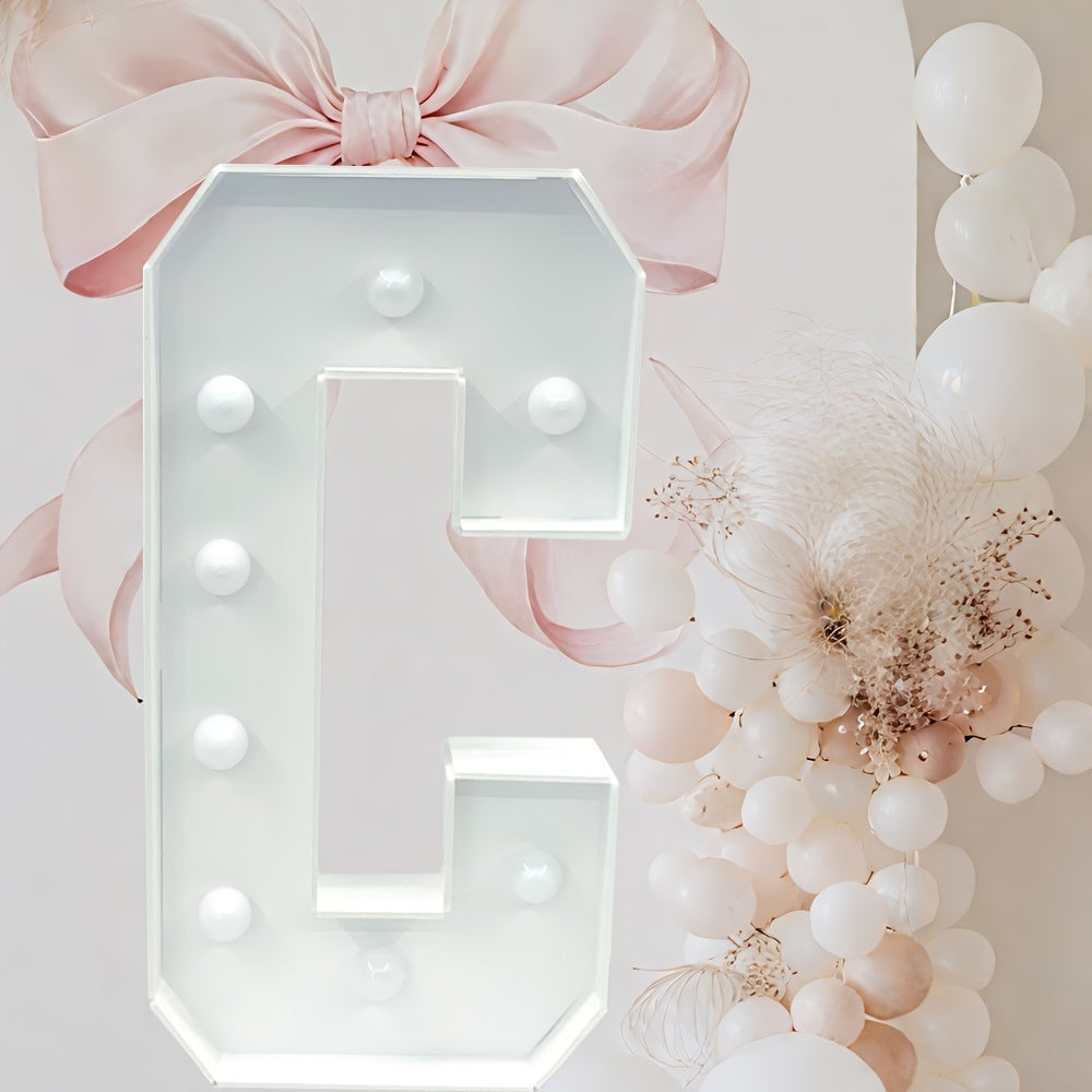 Warm White Lighted Letter Boards, 3FT GBC/MARRY ME//LOVE/HBD for Birthdays, Anniversaries & More Wall Pediments KT Board Marquee Letters Light
