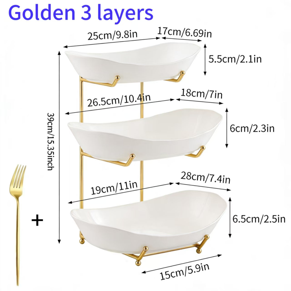 A Creative Two-Layer/Three-Layer Kitchen Fruit Basket, Large-Capacity Layered Fruit Basket, European-Style Dried Fruit Plate, Bamboo And Wood Frame, Household Snack Plate, Candy Tray, Fruit Basket, Bamboo And Wood