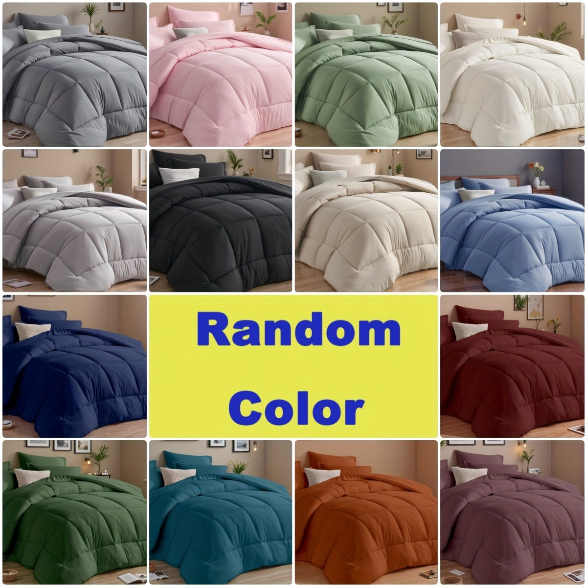 5/7pcs Luxurious Checked Pattern Comforter Set-Multiple Colors Plus Random Color Available, Breathable Comforter-Ultra Soft Fluffy Fiber Filling, Warmth For All Seasons-Bed In A Bag With Comforter, Flat Sheet, Fitted Sheet, Pillowcases