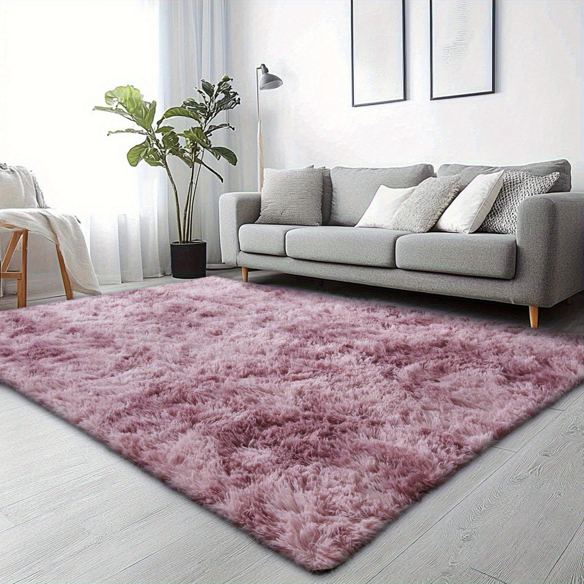 Rugs for Living Room, Super Soft Fluffy Shaggy Area Rugs for Bedroom, Cozy Floor Mats, Plush Indoor Carpet for Kitchen, Faux Rug for Room, Home Decor, Housewarming Gift, Door Mat