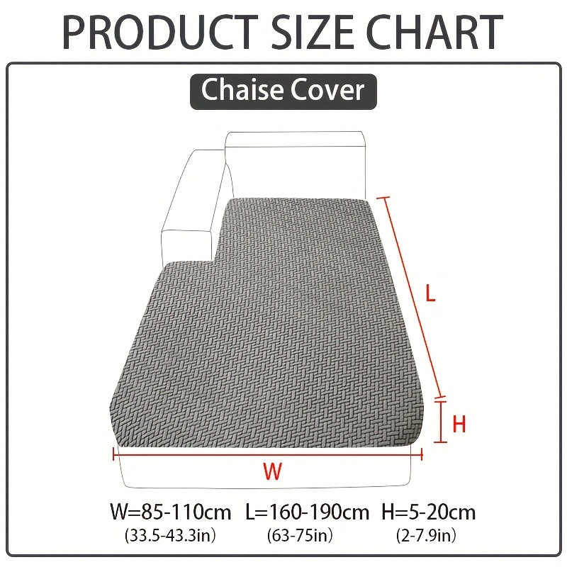 1pc of Wear-Resistant And Non-Slip Sofa Cover, Elastic Stretch L-Shaped Furniture Protector, Suitable for 3/2/1/4 Seat And Sectional Sofas, Made of Polyester Jacquard Fabric, Machine Washable, Ideal for Living Room, Bedroom