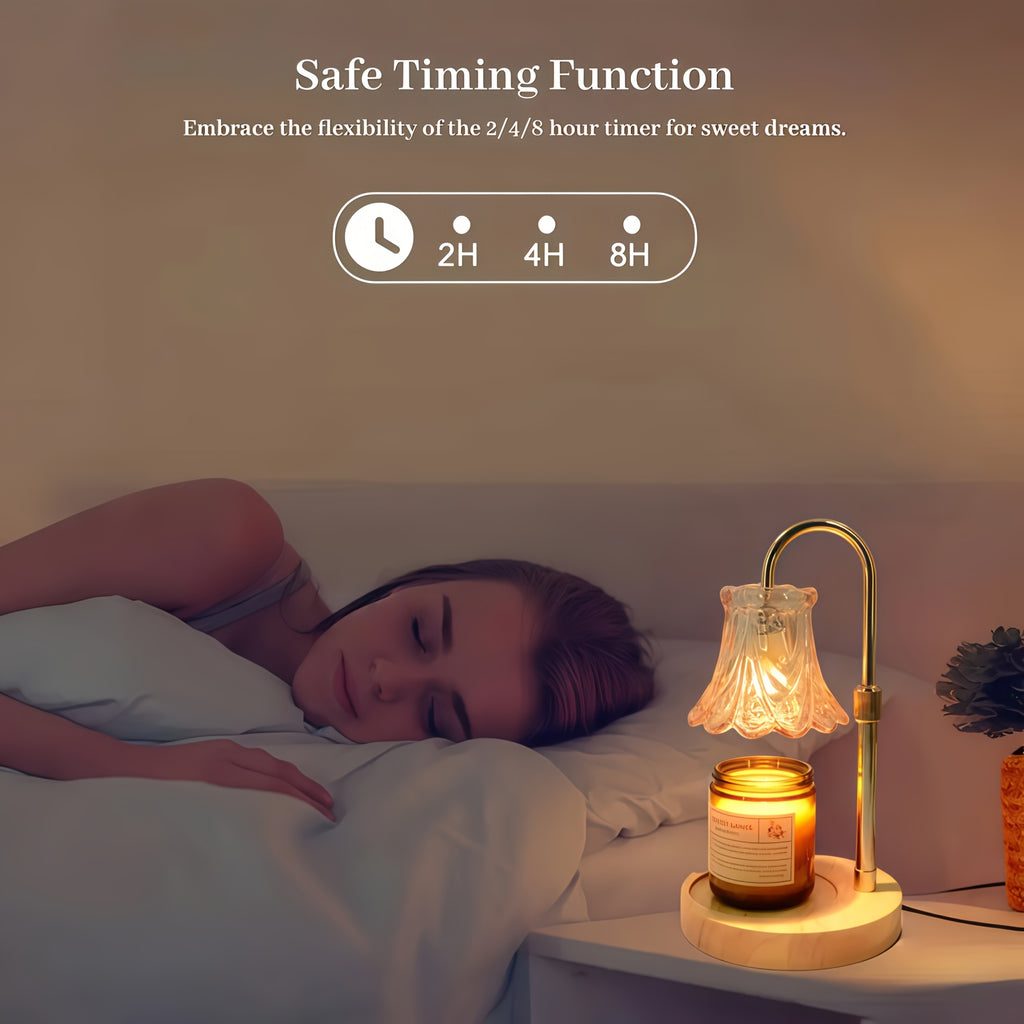 2-Pack Flower Candle Warmer Lamp, Adjustable Height, With Timer Dimmer, Room Decor Wax Melt Warmer For Scented Wax, Gift For Mom (no Bulb Included)