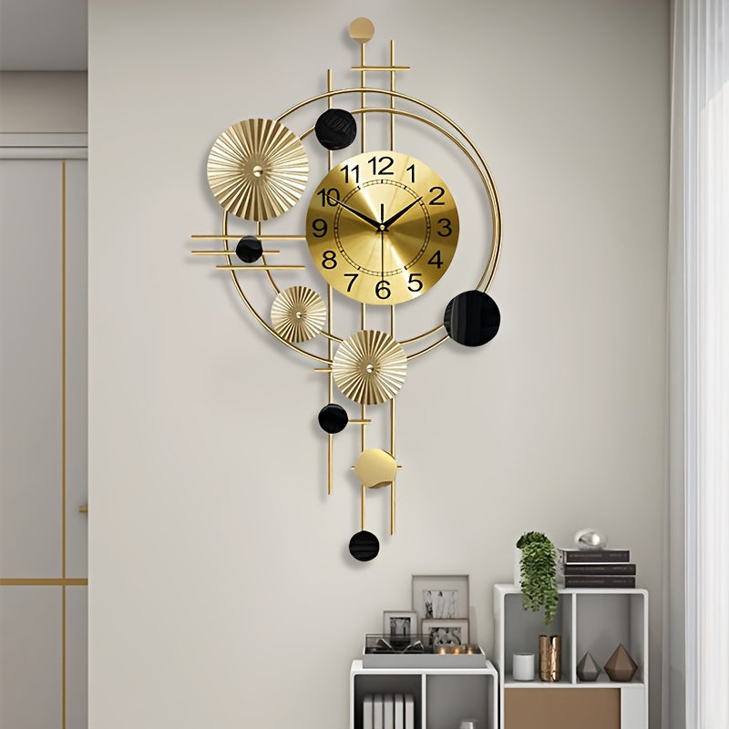 Nordic Modern Clock, Simple and Creative Living Room Nursery Decorative Wall Clock, Home Decor, Hour Hand, Silent, Artistic, Light Luxury Wall Clock, for Room Decor, Living Room Decor, Nursery Decor, Etc. (Split Model)
