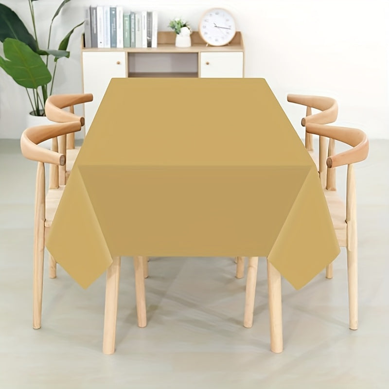 6 Pack Disposable Plastic Tablecloths 54"x72" - Vibrant Solid Colors for Indoor/ Outdoor Parties, Weddings, Birthdays, Christmas, Anniversaries & Gender Reveals - Durable Machine-Made Buffet Table Coverings, Disposable Table Cloth, Party Table