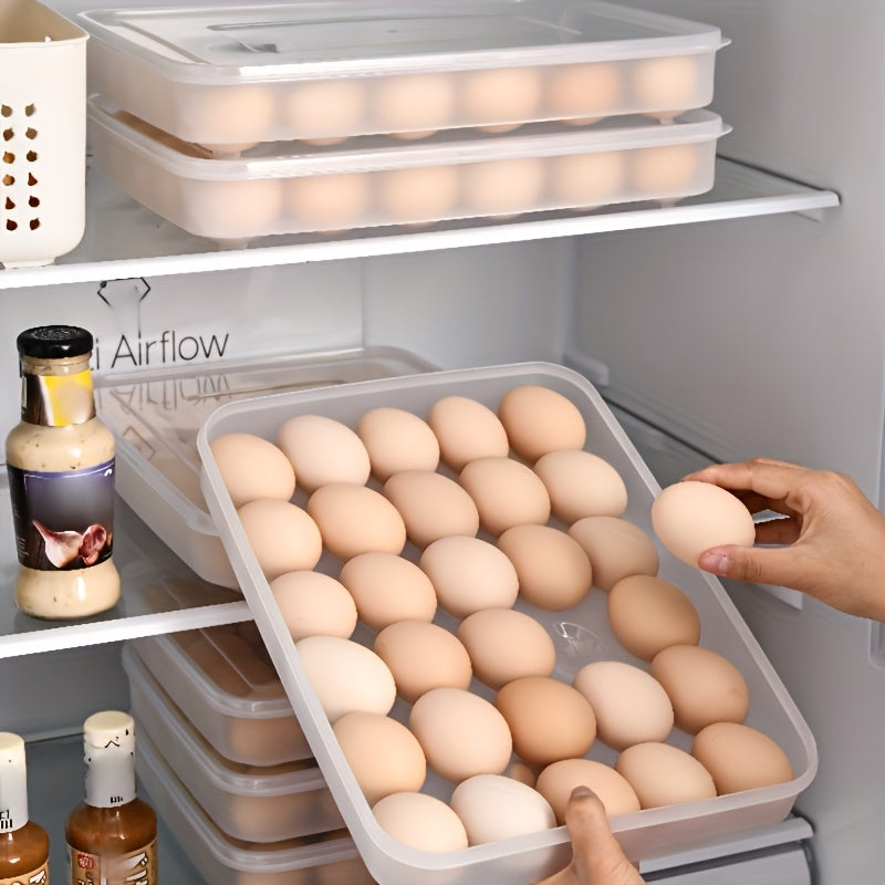 Easter Deviled Egg Tray, 30 Compartments with a Flip-Top Lid Mayonnaise Container - Heavy-Duty Rectangular Storage Box, a Space-Saving Organizer for The Fridge And Pantry