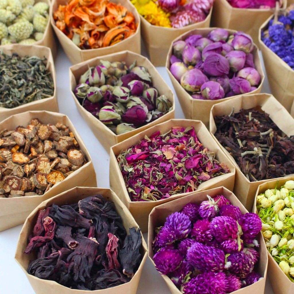24pcs Set - Dried Flowers Craft Set, Dried Plant Kit, Resin Jewelry Making, DIY Candle, Seasonal Decor, Roses, Jasmine, Peony, Lavender, Forget-me-not, Etc