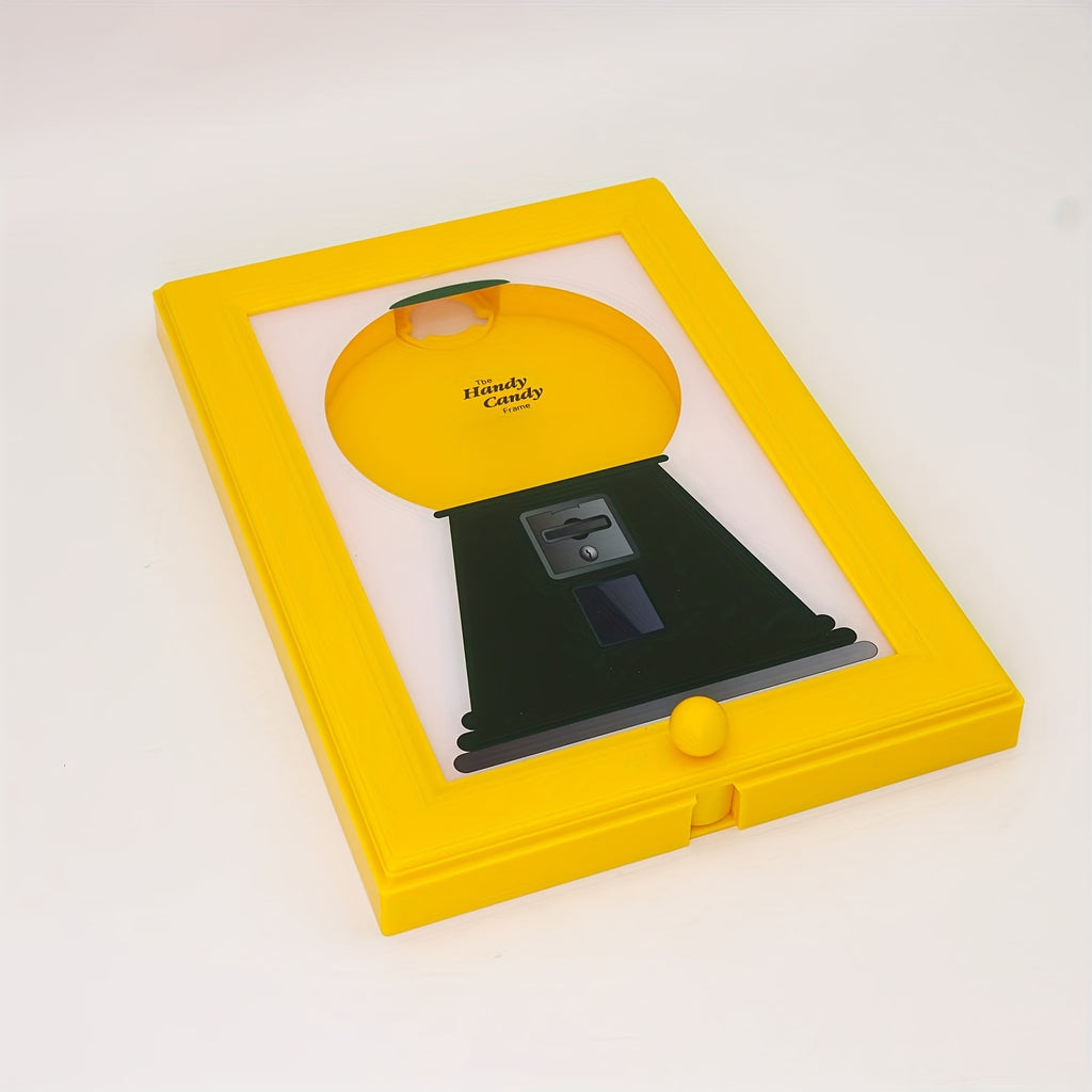 Wall-Mounted Square Photo Frame & Candy Dispenser with Picture Display Shelf - Horizontal Suitable for Candies, Nuts, Pet Treats Storage - Decor,, Office - Space-Saving Picture Frame and Treat Holder