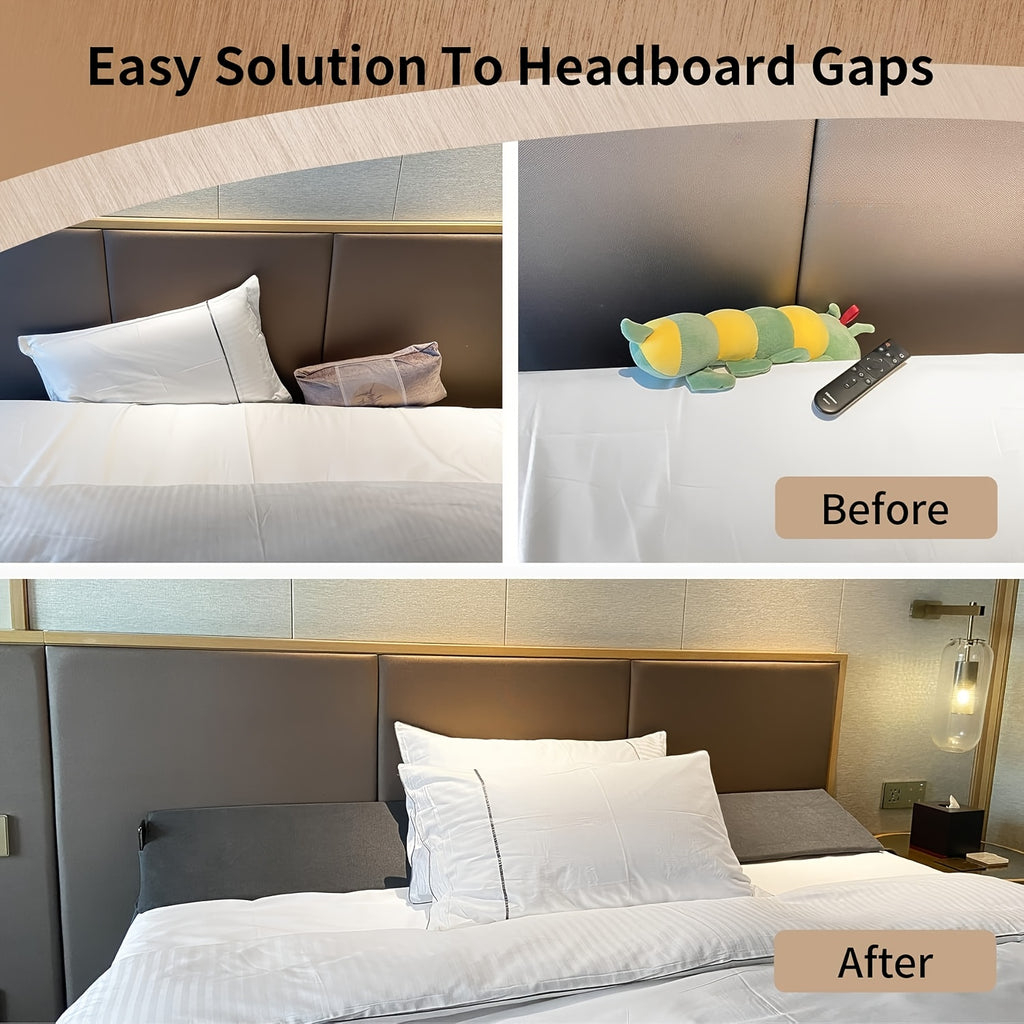 Bed Wedge Pillow for Headboard, Bed Gap Filler, Triangle Pillow Wedge for Rest Sleeping Reading, Between Your Headboard and Mattress