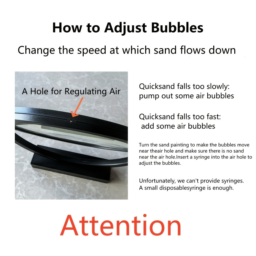 1pc Of Art Quicksand Painting Desktop Display, Plastic Material, Suitable for Indoor And Outdoor Use, No Electricity Required, Suitable for Various Room Types Of Decorative Sculpture, Desktop Art | Modern Decoration|Fashion Frame Design Christmas