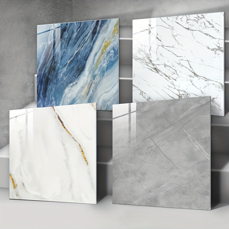 20/50pcs 3D Marble Wall Tiles Wallpaper, Self-Adhesive Foam Wall Panels, Home Decoration Wall Stickers, Peel And Stick, Easy to Clean And Cut, Suitable for Renovation of Bathrooms, Living Rooms, Kitchens, Bedrooms, Not Real Tile (Grey Marble)