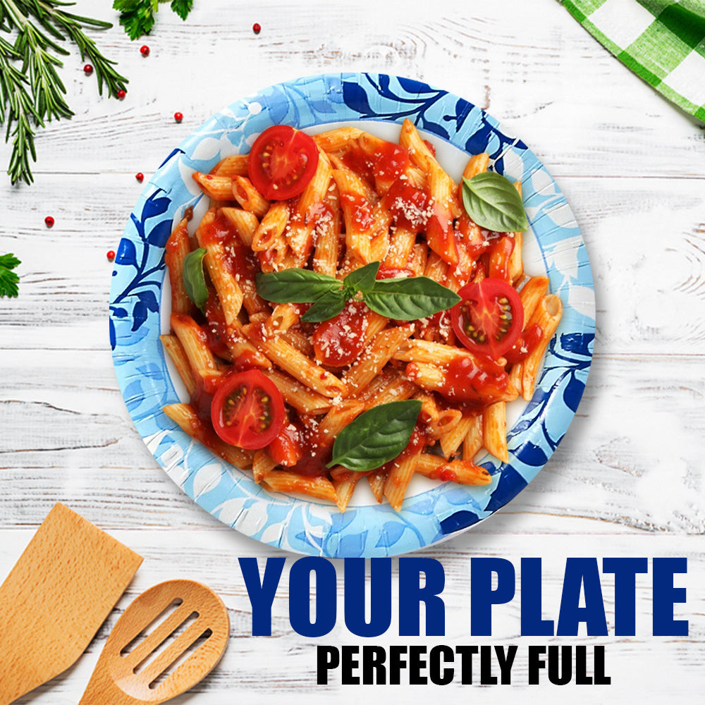 50/154/220 - Premium Paper Plates, 10 Inch Microwave-Safe, Cut Resistant, Soak-Proof, Sturdy Disposable Plates For Everyday Breakfast, Lunch, & Dinner Meals, Kitchen Decor, Kitchen Accessories, Wedding, Camping, Independence Day, Daily, Household ItemsUlt