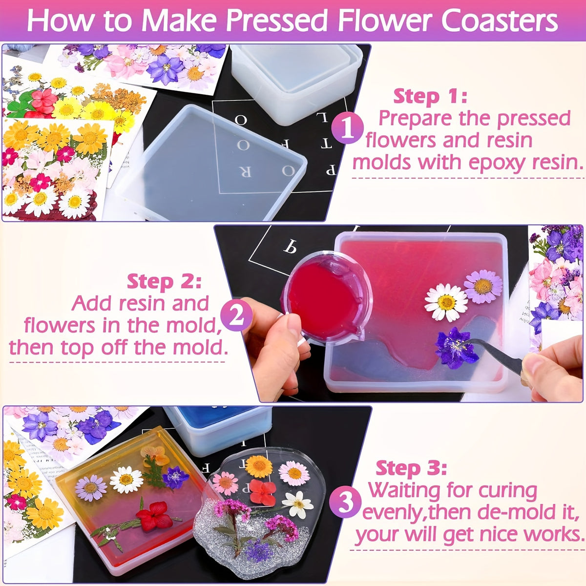 153-160pcs Vibrant Dried Pressed Flowers And Leaves Set - Nature-Inspired Decoration Kit for Crafts, Resin Jewelry, Scrapbooking And More