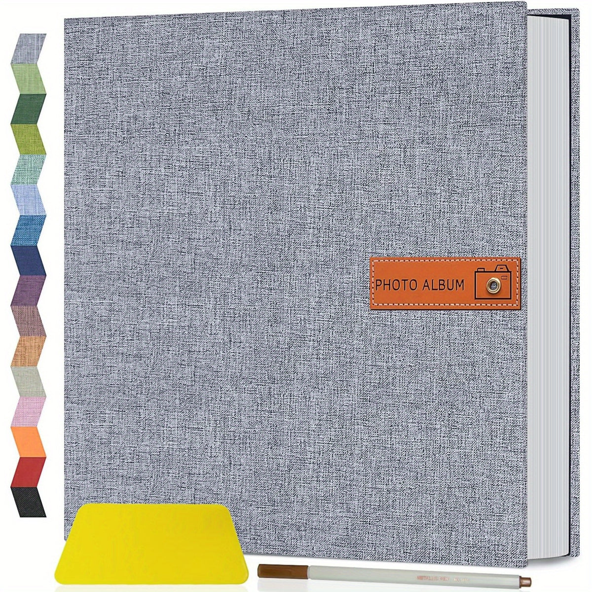 1pc Large Photo Album Self-Adhesive 4X6 5X7 8X10 Scrapbook Album Picture Book, Gifts for Mom, Family Baby And Wedding, with Metal Pen And Plastic Board Photo Album Book Valentine'S Day Gifts Mother'S Day Gift