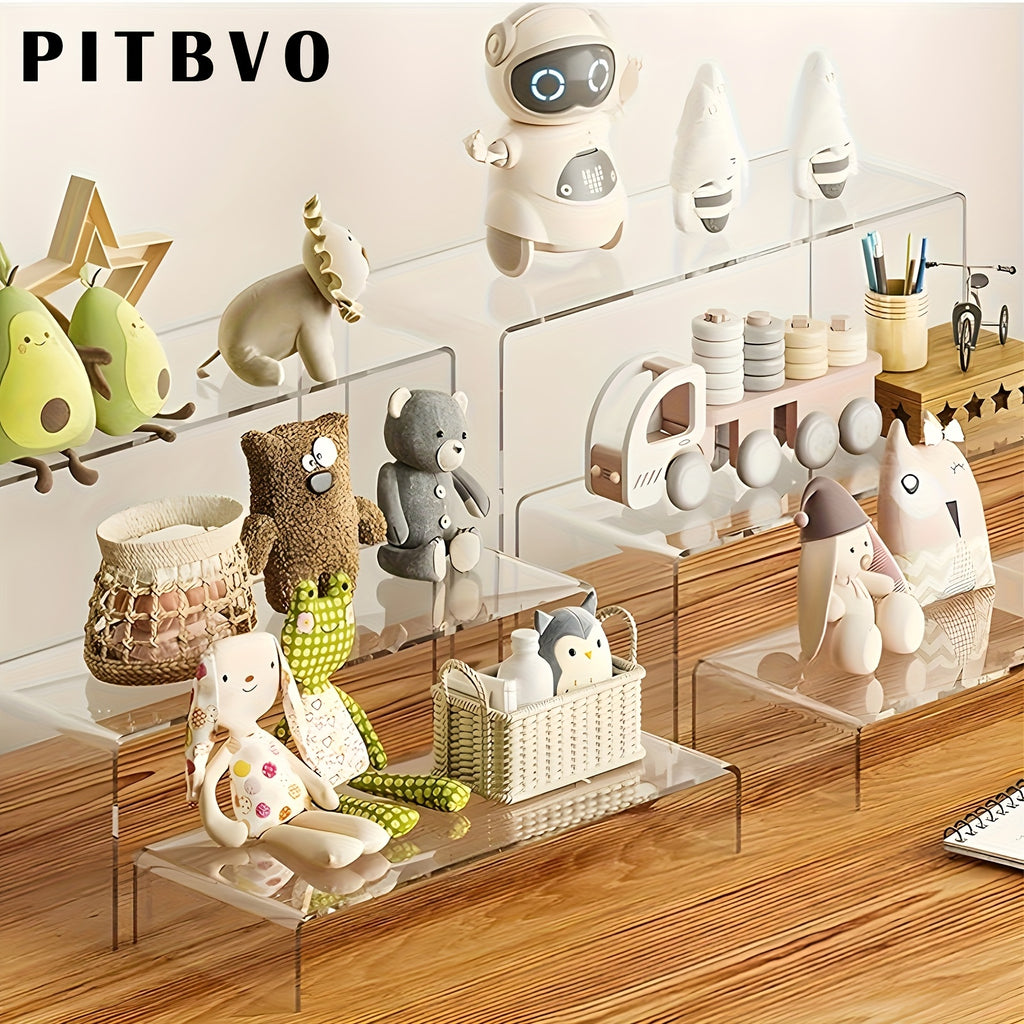 10/20pcs of PITBVO Acrylic Display Risers in Various Sizes, Transparent Acrylic Stands for Showcasing Funko Pop Figures, Cupcakes, Jewelry, Perfumes, And More (Large Size)