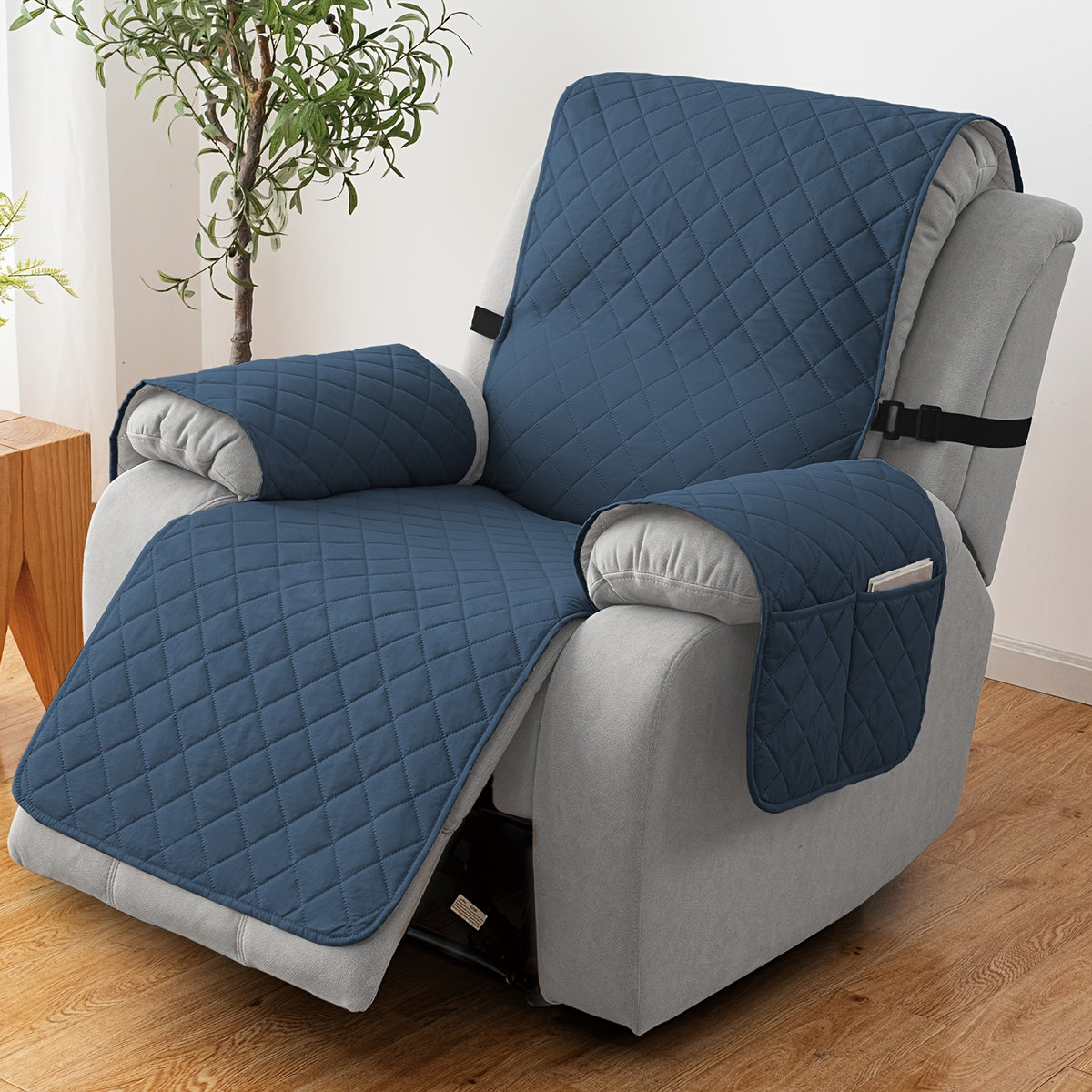 1pc 100% Non-Slip Recliner Chair Cover Sofa Slipcover, Pet Cover For Large Recliner With Elastic Straps, Washable Chair Seat Cover Recliner Chair Furniture Protector, Recliner Compatible, Valentine'S Day Home Decorations