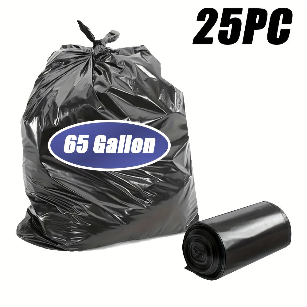 Black Disposable Large Garbage Bag in Kitchen Trash Can, Super Strong 65 Gallon Multi-Functional Cleaning Product for Industrial, Garden, Home, Business - Durable, Leak-Proof, Easy to Use
