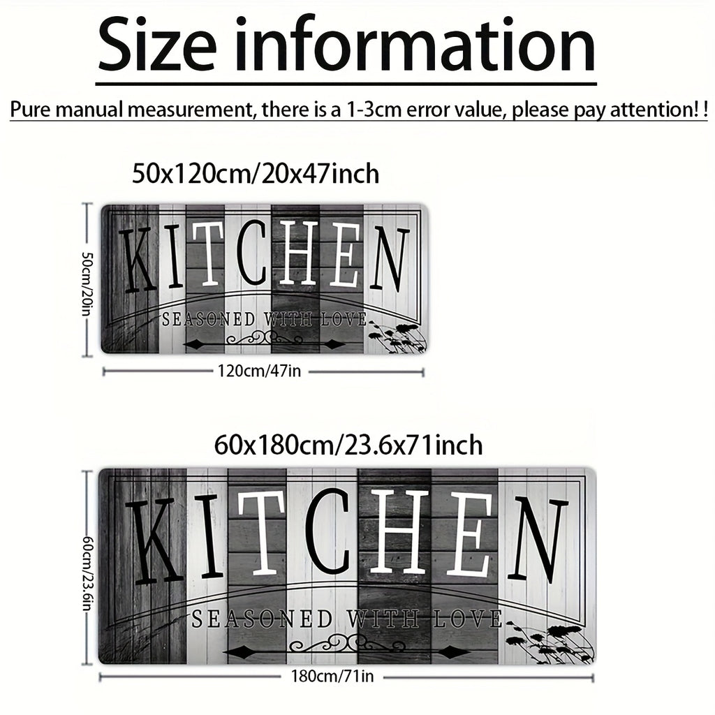 Premium Print Absorbent Kitchen Mat, Non-slip and Durable Floor Mats, Entrance and Exit Door Mat for Kitchen Laundry Room Bathroom Hallway Entrance Area Rugs, Living Room Bedroom Mat, Room Decoration,