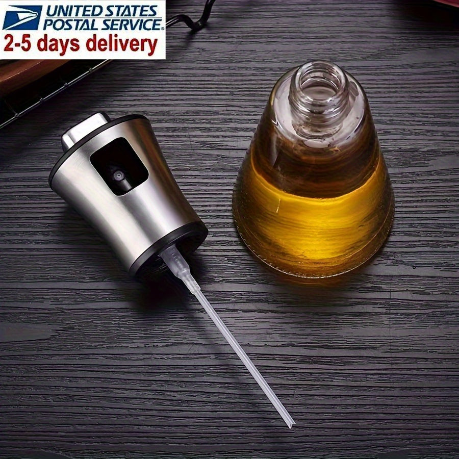 Oil Sprayer for Cooking - Stainless Steel Oil Spray Bottle, Pressurized Spray Glass Oil Spray Pot, Kitchen Olive Oil Cooking, Barbecue Restaurant Oil Spray Bottle, Christmas Essentials
