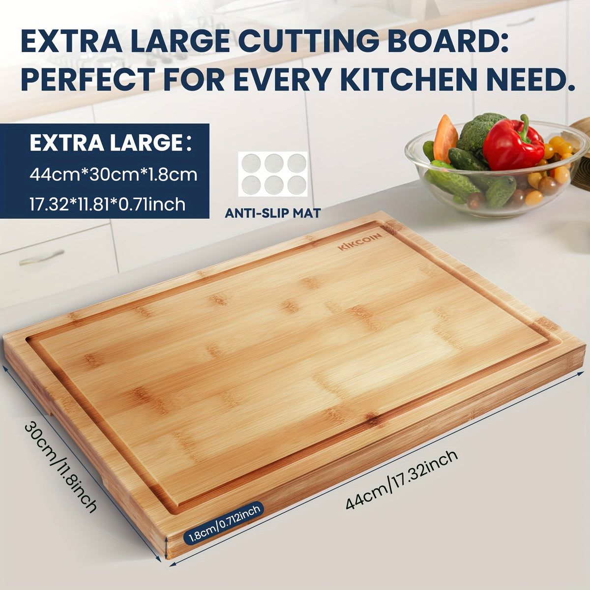 4pcs/1pc Kitchen Bamboo Cutting Board, Chopping Board with Storage Rack And Juice Groove.Essential Kitchen Tools.for Vegetables, Meat, Fruits, Bread Cheese.Great Gift for Family, Friends.Memorial Day, Spring Essentials, Mother's Day Gift