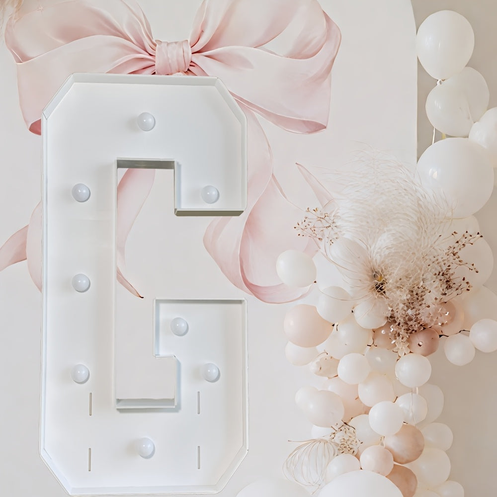 Warm White Lighted Letter Boards, 3FT GBC/MARRY ME//LOVE/HBD for Birthdays, Anniversaries & More Wall Pediments KT Board Marquee Letters Light