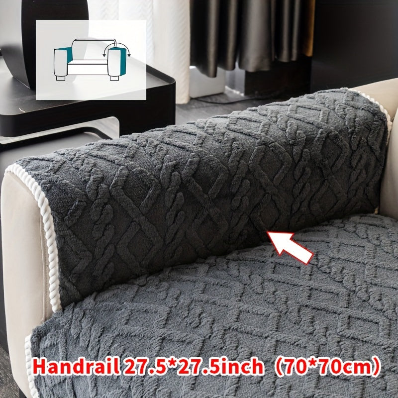 1pc Plush Sofa Mat, Pet Dog Friendly Sofa Cover, Couch Cover Plush And Delicate Soft Anti Slip Protection Sofa, Bedroom, Office, Living Room Decoration, Home Decoration Local Warehouse Send Out Goods