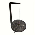 Wooden Pendulum Stand for Divination and Crystal Display, Three-Dimensional Altar Decor with Twelve Constellations, Moon or Sun Styles for Meditation Spaces