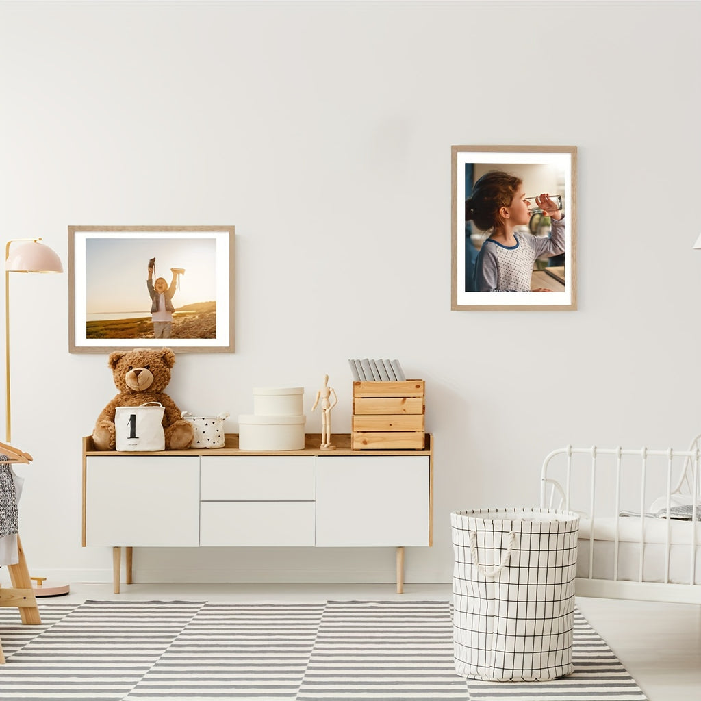 Manufactured Wood Poster Frames 12x16, Set of 3 Classic Rectangular Photo Frames in Seven Colors for Horizontal or Vertical Bedroom and Office Gallery Walls