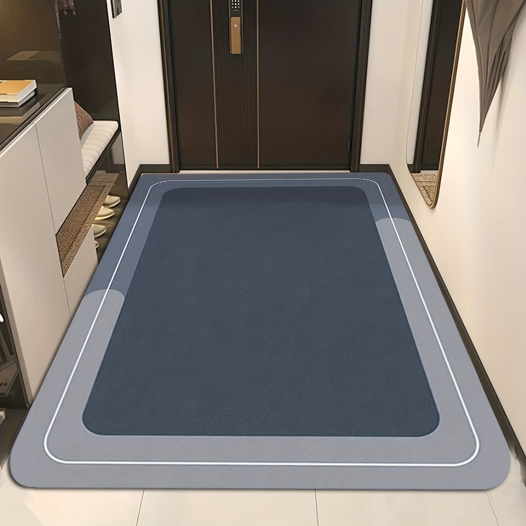 Kitchen Floor Mat Fully Covered with Anti Slip Home Diatomaceous Earth Mat Can Be Wiped Absorbent Oil Absorbing Soft Cushion, Bathroom Mat