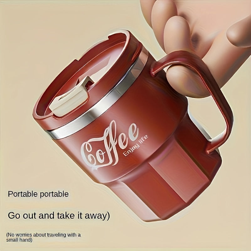 Double Insulated Stainless Coffee Mug with Lid - Reusable Cup, & Color Options, Dishwasher Travel-Friendly for Coffee & Tea - Perfect Gift for Holidays, Office, Camping (Ideal for hot