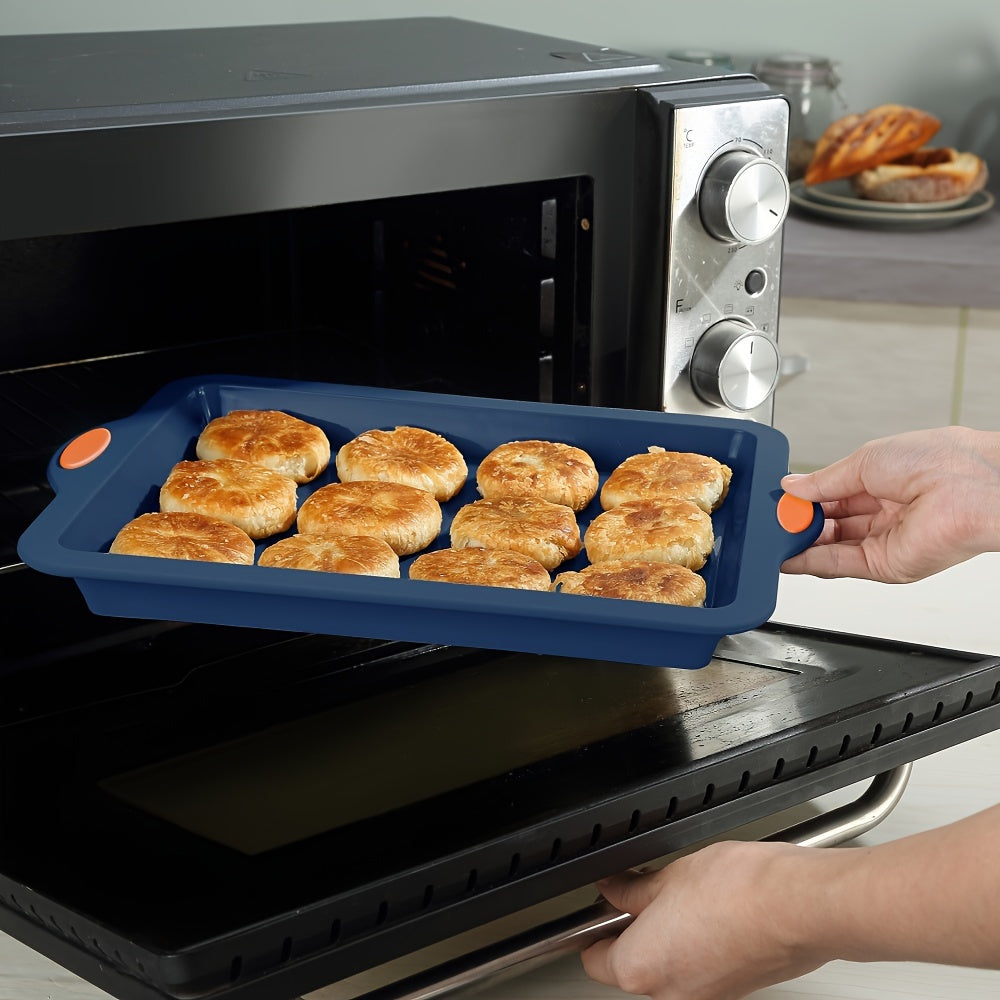 Silicone Baking Pans Set, 4 Pieces Nonstick Bakeware Set With Baking Pans, Baking Sheets, Cookie Sheets, Cake Pan With Grips And Metal Reinforced Frame More Strength